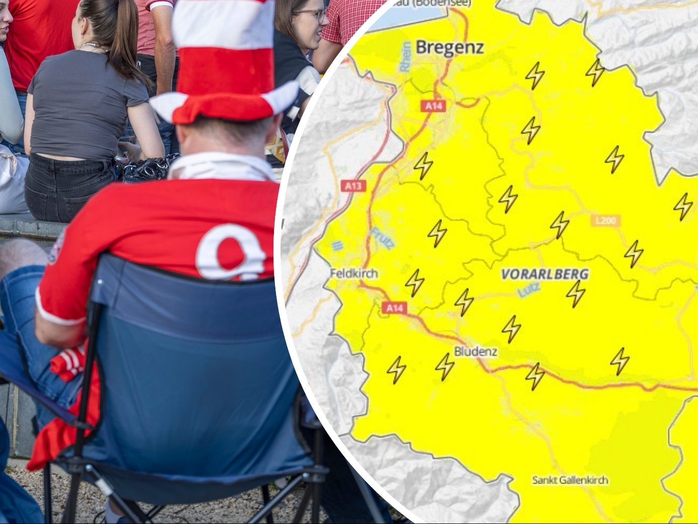 Das Wetter wird den Public Viewings am Freitag einen Strich durch die EM-Rechnung machen.