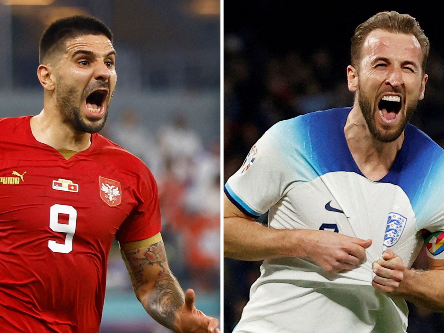 Serbien trifft am Sonntagabend auf England. Serbien trifft am Sonntagabend auf England.