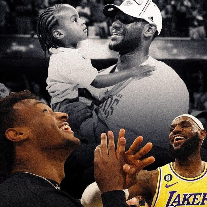 Bei den Los Angeles Lakers könnten bald Vater und Sohn der Familie James Basketball-Geschichte schreiben.