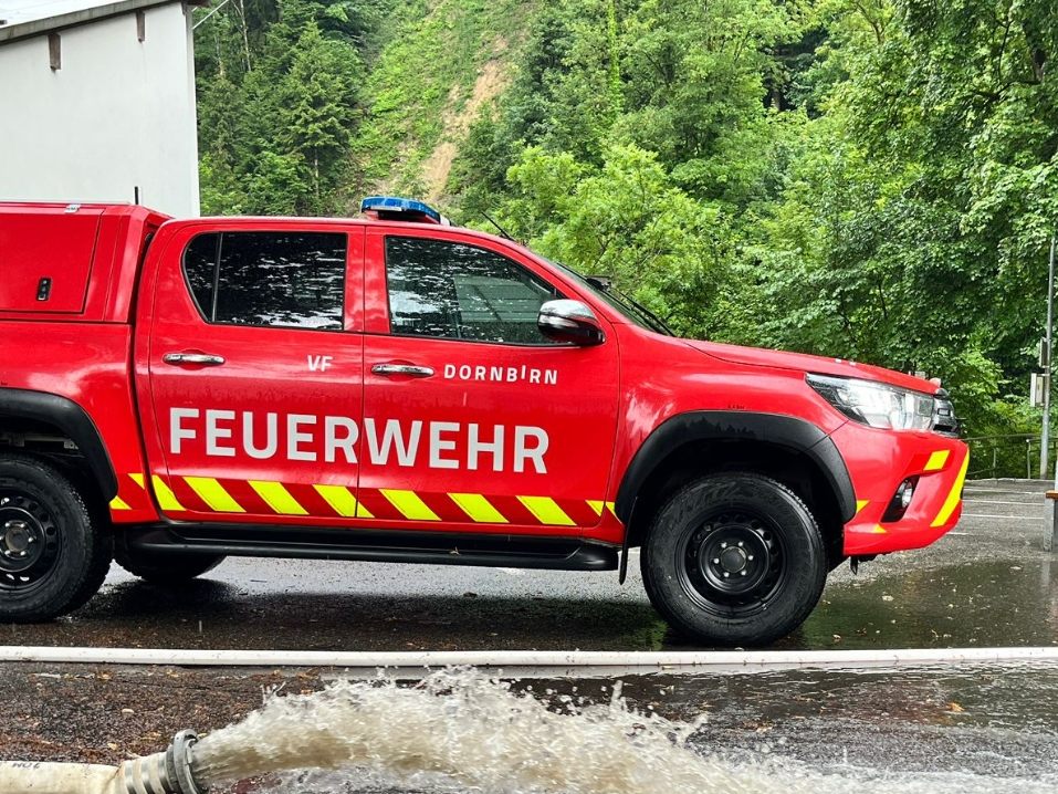 Einsätze wegen dem Starkregen von Feldkirch bis Dornbirn