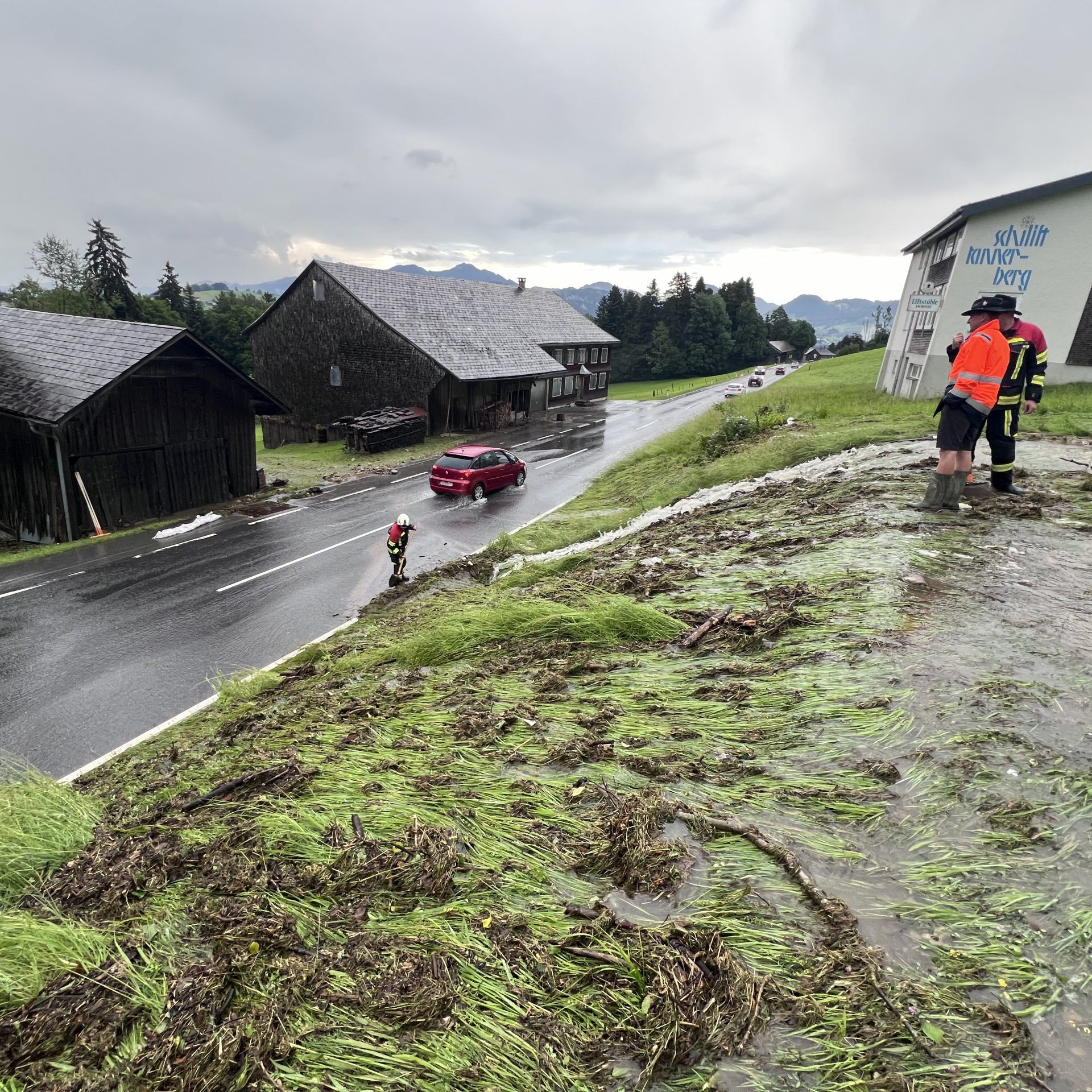 Unwettereinsatz in Alberschwende.