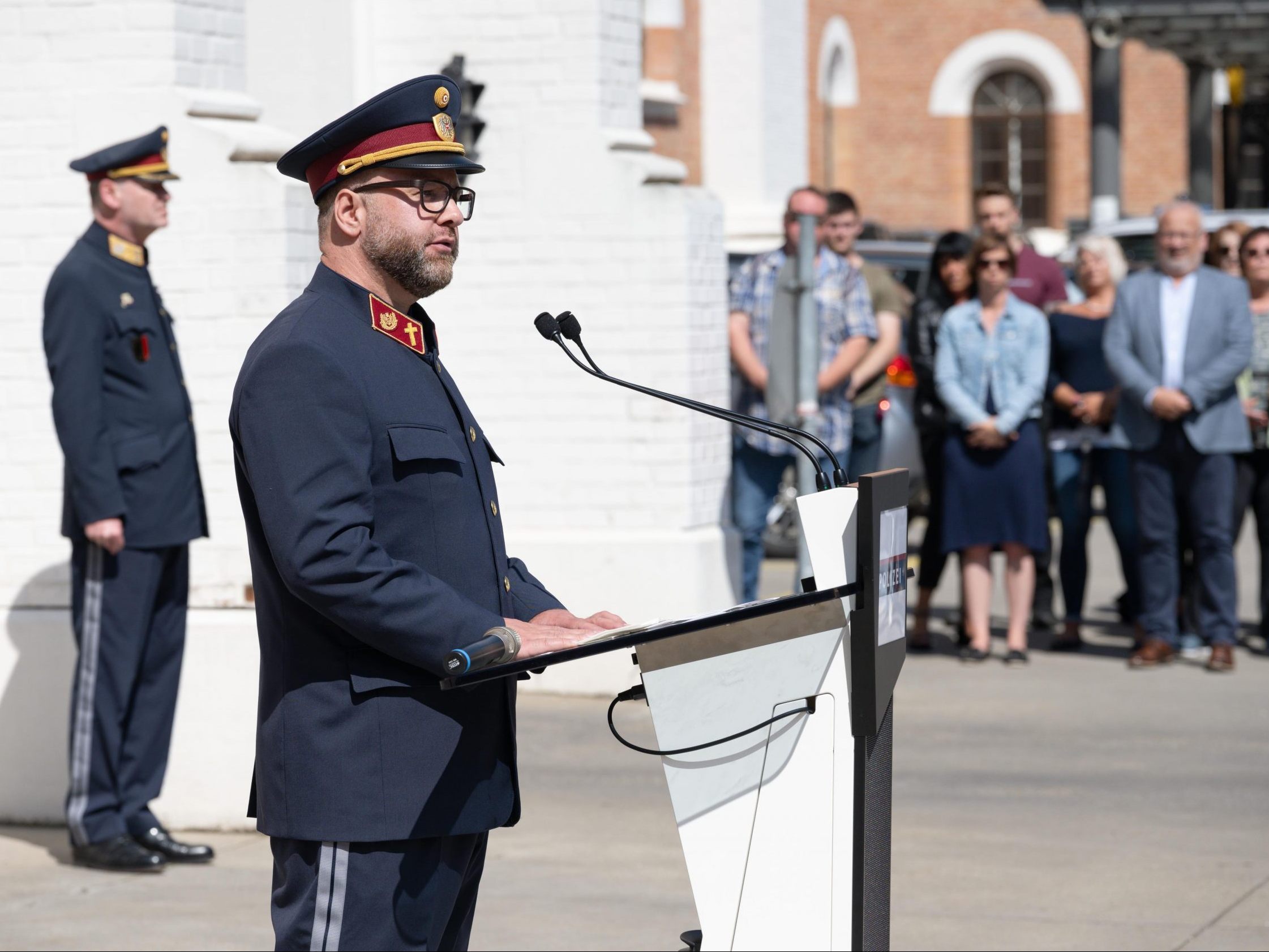 Gedenkveranstaltung für verstorbenen Polizisten in Mannheim.