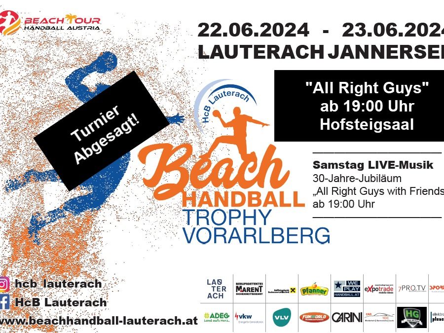 Die Beachhandballtrophy muss leider abgesagt werden...
