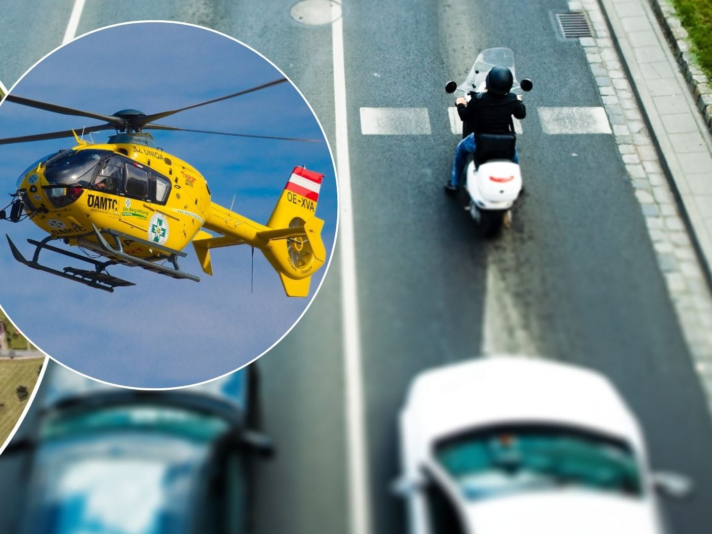 Unfall in Hard - jugendlicher Mopedlenker schwer verletzt. Unfall in Hard - jugendlicher Mopedlenker schwer verletzt.