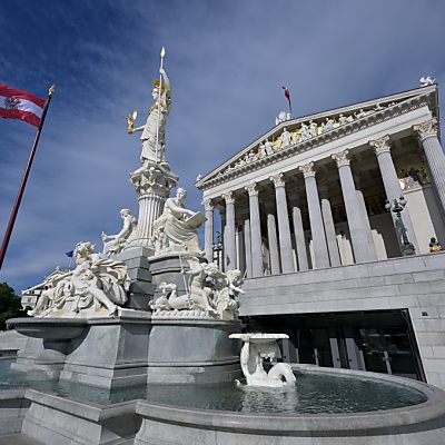 Das Parlamentsgebäude auf der Wiener Ringstrasse