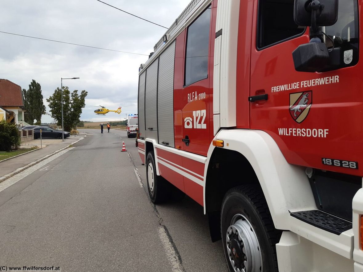 In Niederösterreich ist ein Mann schwer verletzt worden.