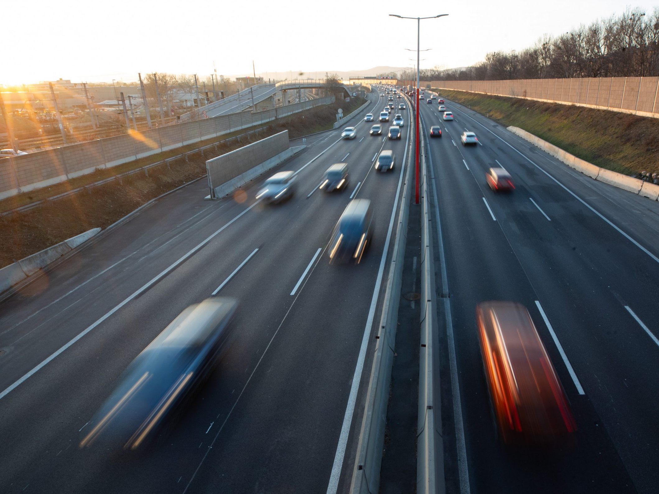 Die Südosttangente (A23) in Wien.
