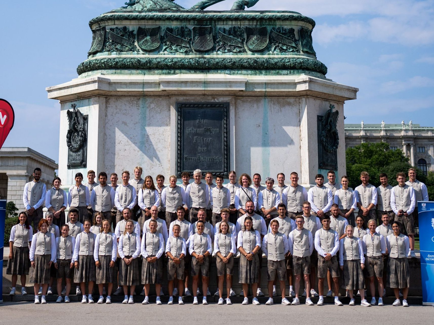Die Verabschiedung des ÖOC-Teams in Wien.