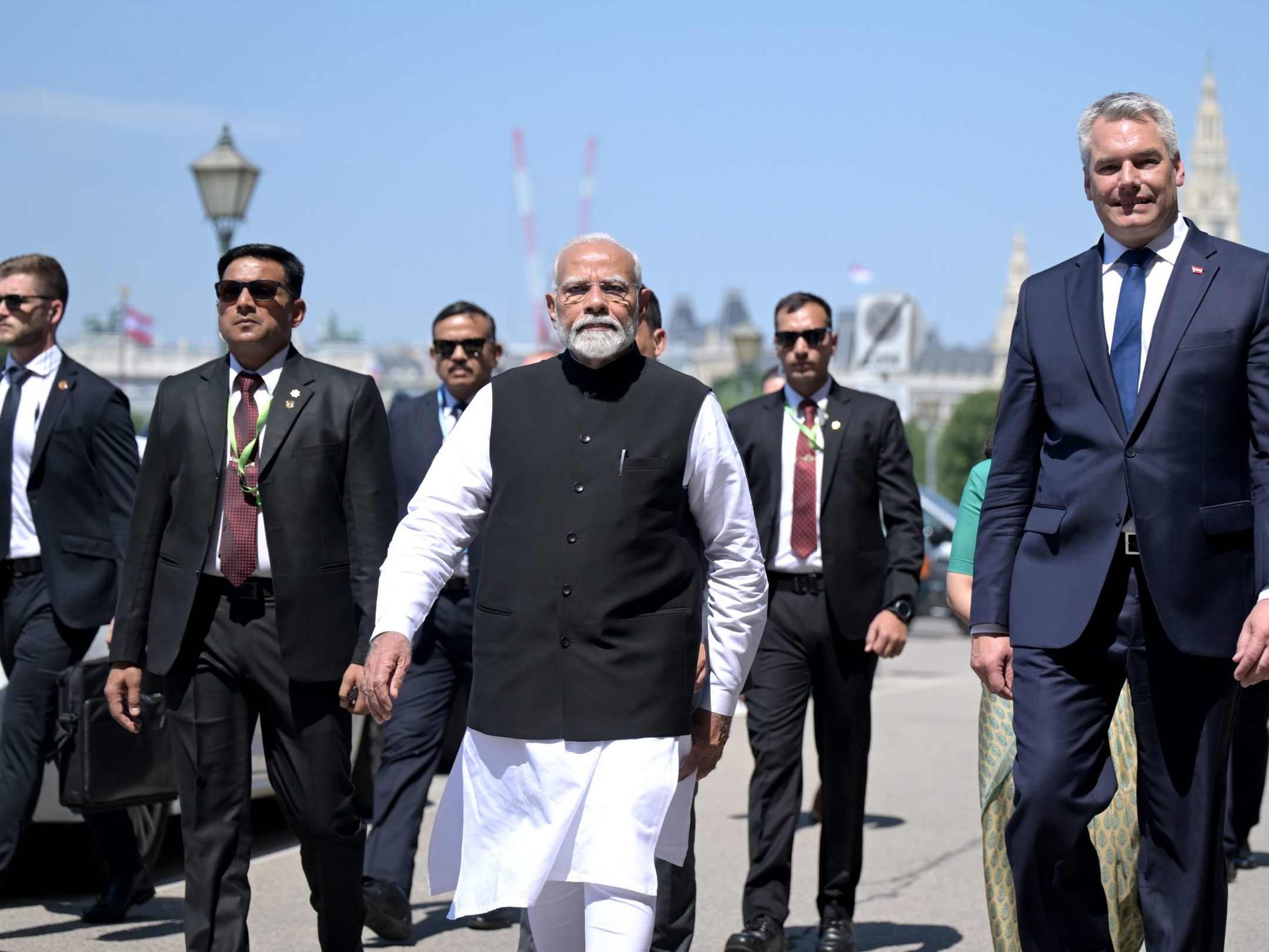 Der indische Premiers Narendra Modi ist zu Besuch in Wien.
