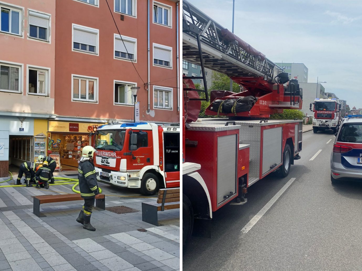 In Wiener Neustadt kam es gleich zu zwei Bränden.