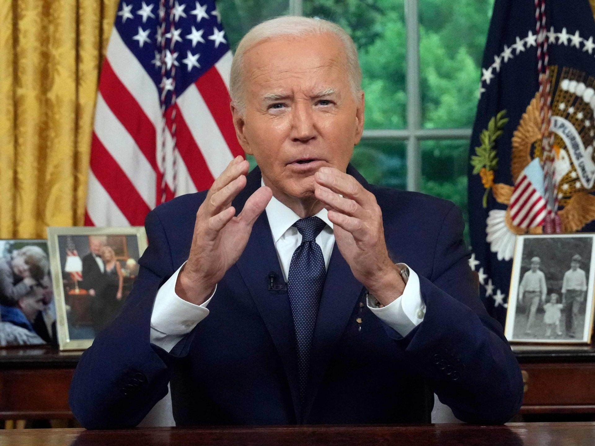 US-Präsident Joe Biden hat sich nach dem Attentat auf Donald Trump an die Nation gewandt. US-Präsident Joe Biden hat sich nach dem Attentat auf Donald Trump an die Nation gewandt.