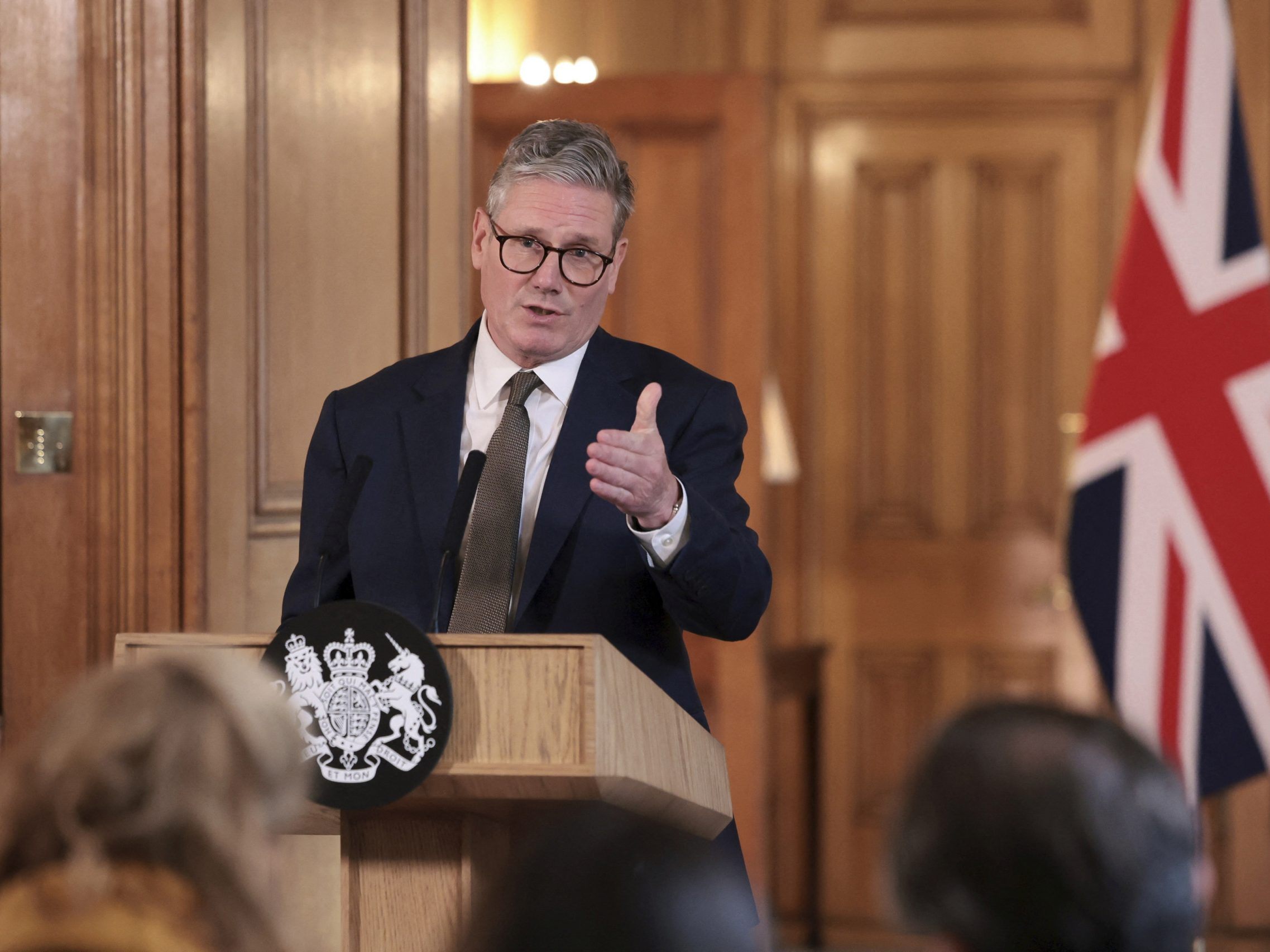 Keir Starmer bei einer Rede nach seiner ersten Kabinetssitzung