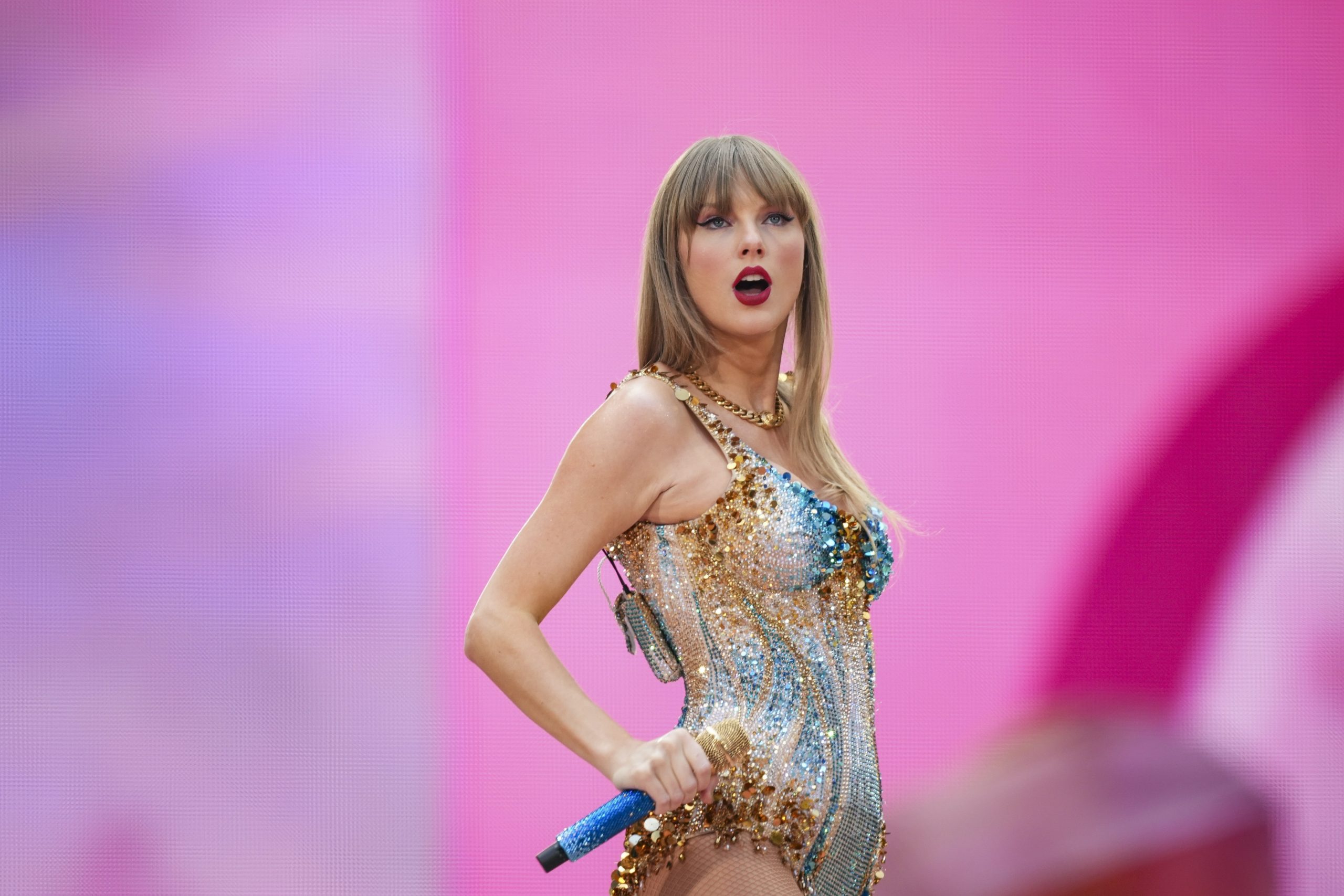 Taylor Swift tritt am Freitag, den 21. Juni 2024, im Rahmen ihrer Eras Tour im Wembley-Stadion in London auf. Taylor Swift tritt am Freitag, den 21. Juni 2024, im Rahmen ihrer Eras Tour im Wembley-Stadion in London auf.