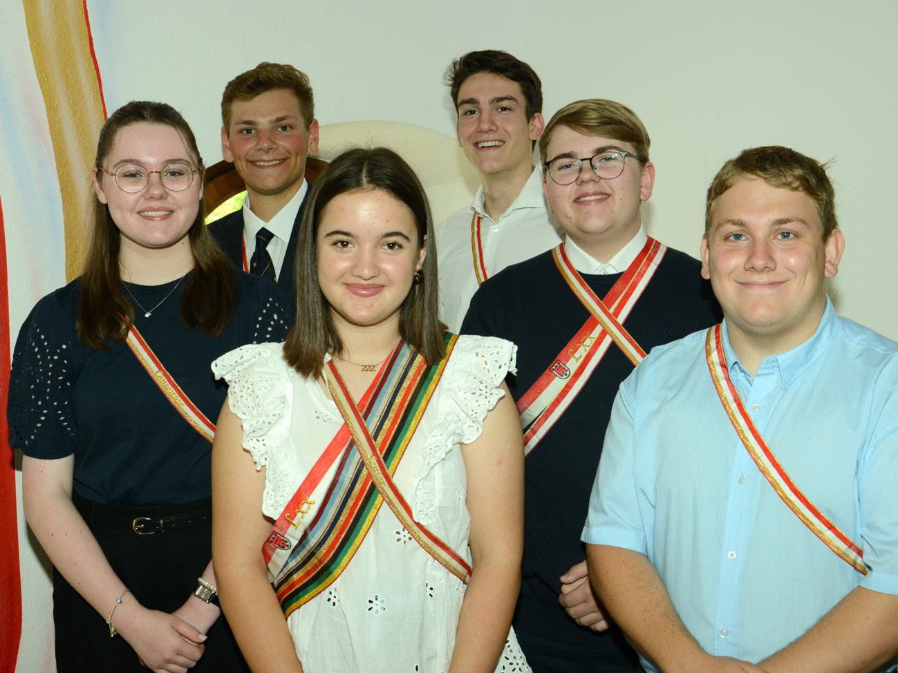 Der neugewählte Clunia-Vorstand: Marie Hammerer, Luca Schöch, Sophia Stieger, Jonas Prenn, Jakob Hammerer und Maximilian Mayr.