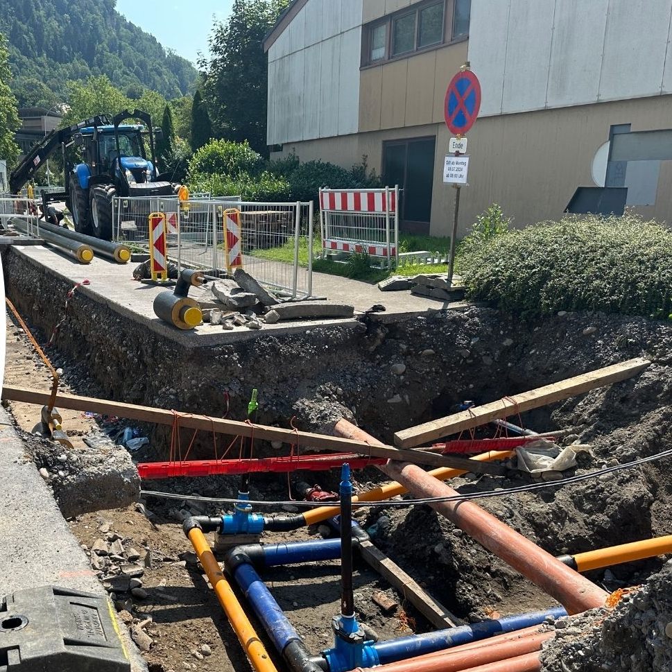 Das Nahwärmenetz in Bregenz Weidach wird ausgebaut.