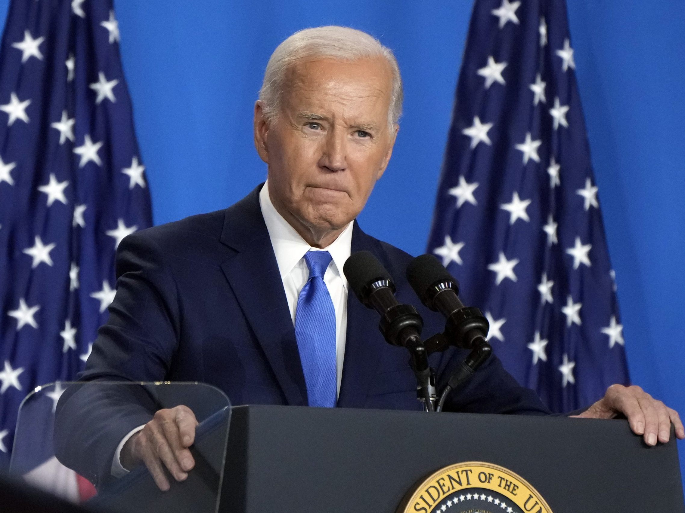 Nach wachsenden Zweifeln trat Biden als Präsidentschaftskandidat zurück. Nach wachsenden Zweifeln trat Biden als Präsidentschaftskandidat zurück.
