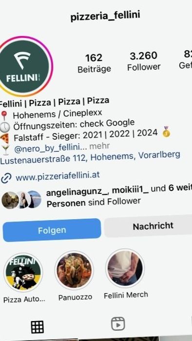 Die Pizzeria Fellini in Hohenems ist bekannt für ihre preisgekrönte Pizza und ihren schnellen Lieferservice.