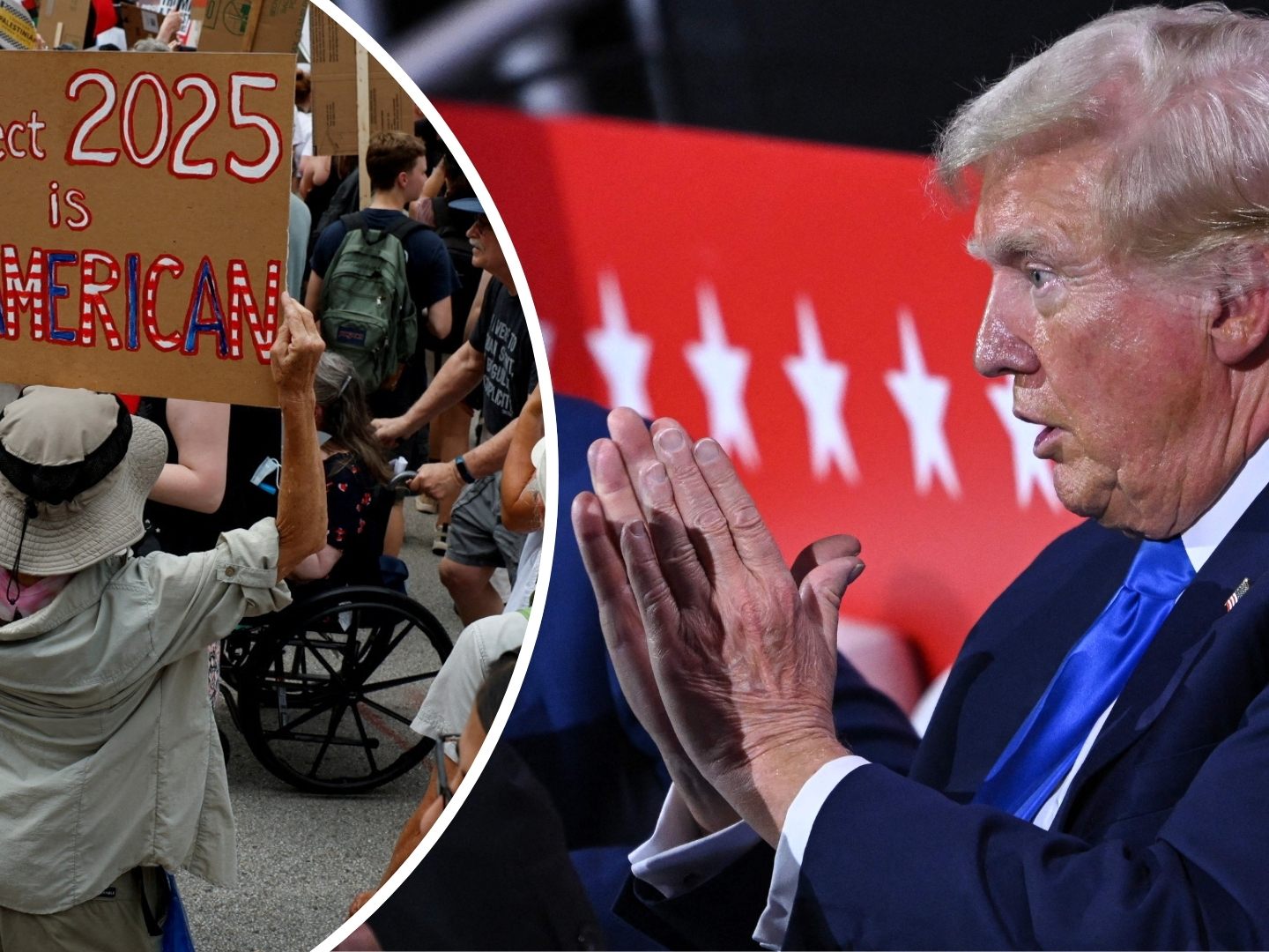 "Project 2025" - Radikaler Politik-Entwurf für den nächsten republikanischen Präsidenten, maßgeschneidert auf Donald Trump. "Project 2025" - Radikaler Politik-Entwurf für den nächsten republikanischen Präsidenten, maßgeschneidert auf Donald Trump.