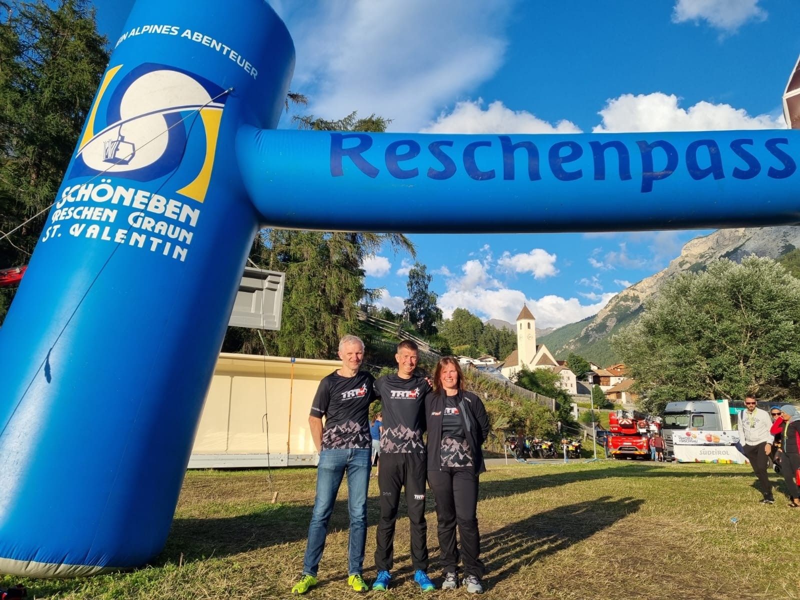 Die TRT Vorarlberg-Mitglieder beim Reschenseelauf.