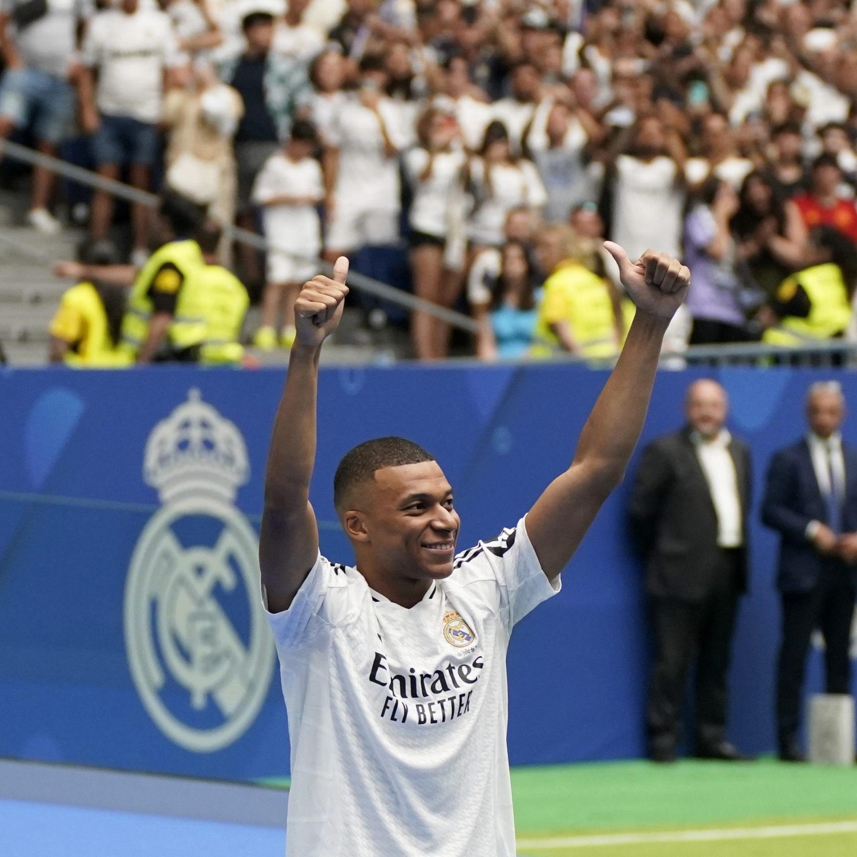 Kylian Mbappe am Ziel seiner Träume.