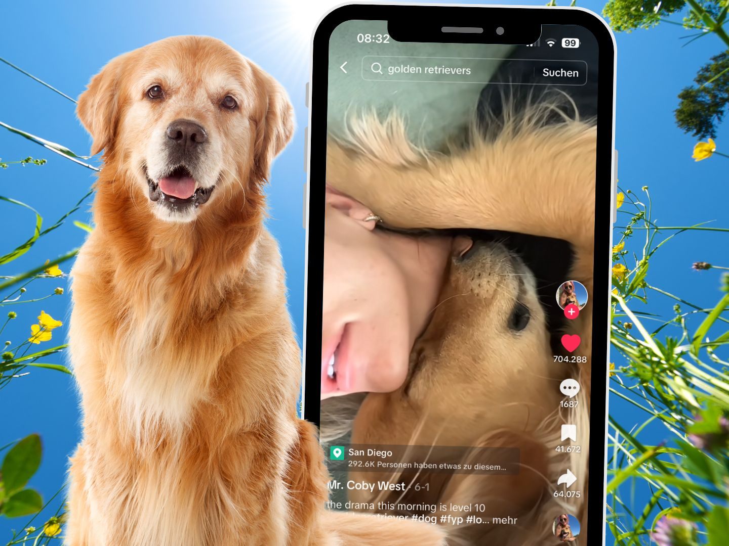 Morgendliches Kuscheln mit Hund