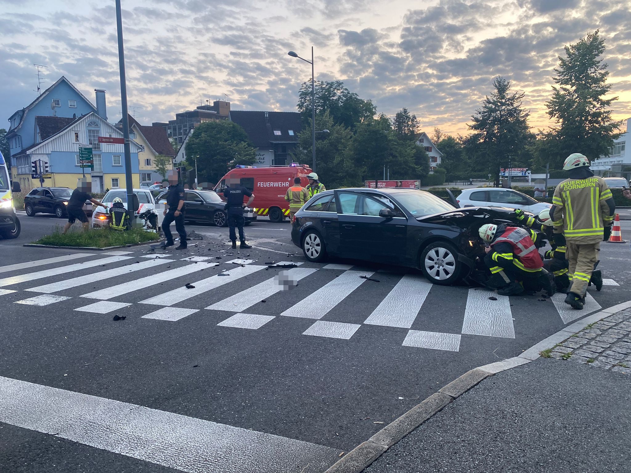 Schwerer Unfall in Dornbirn.