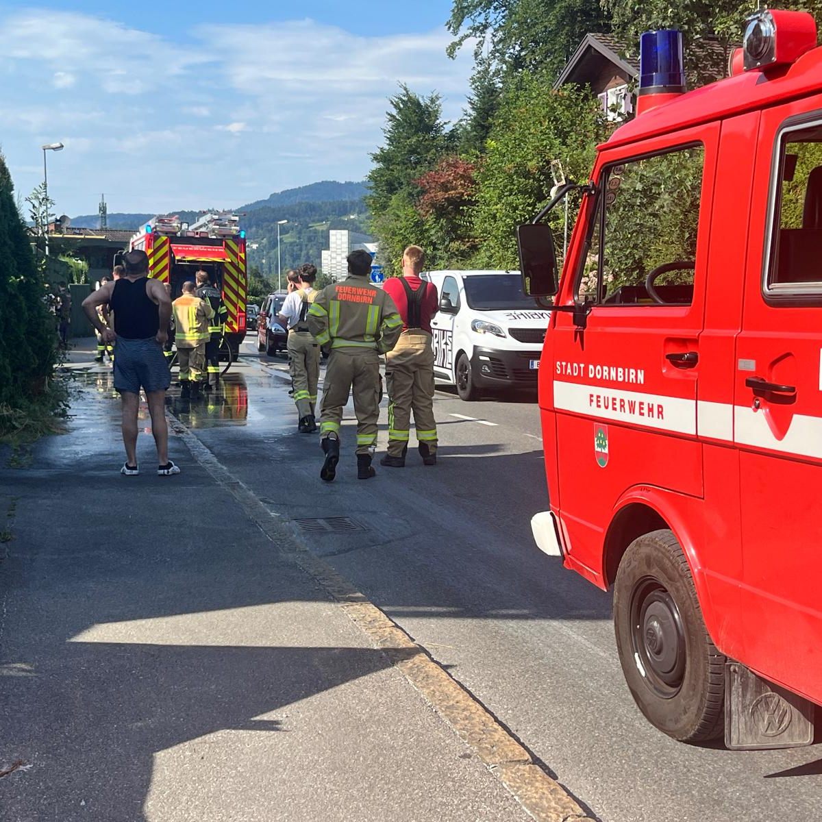 Einsatz für die Feuerwehr in Dornbirn.