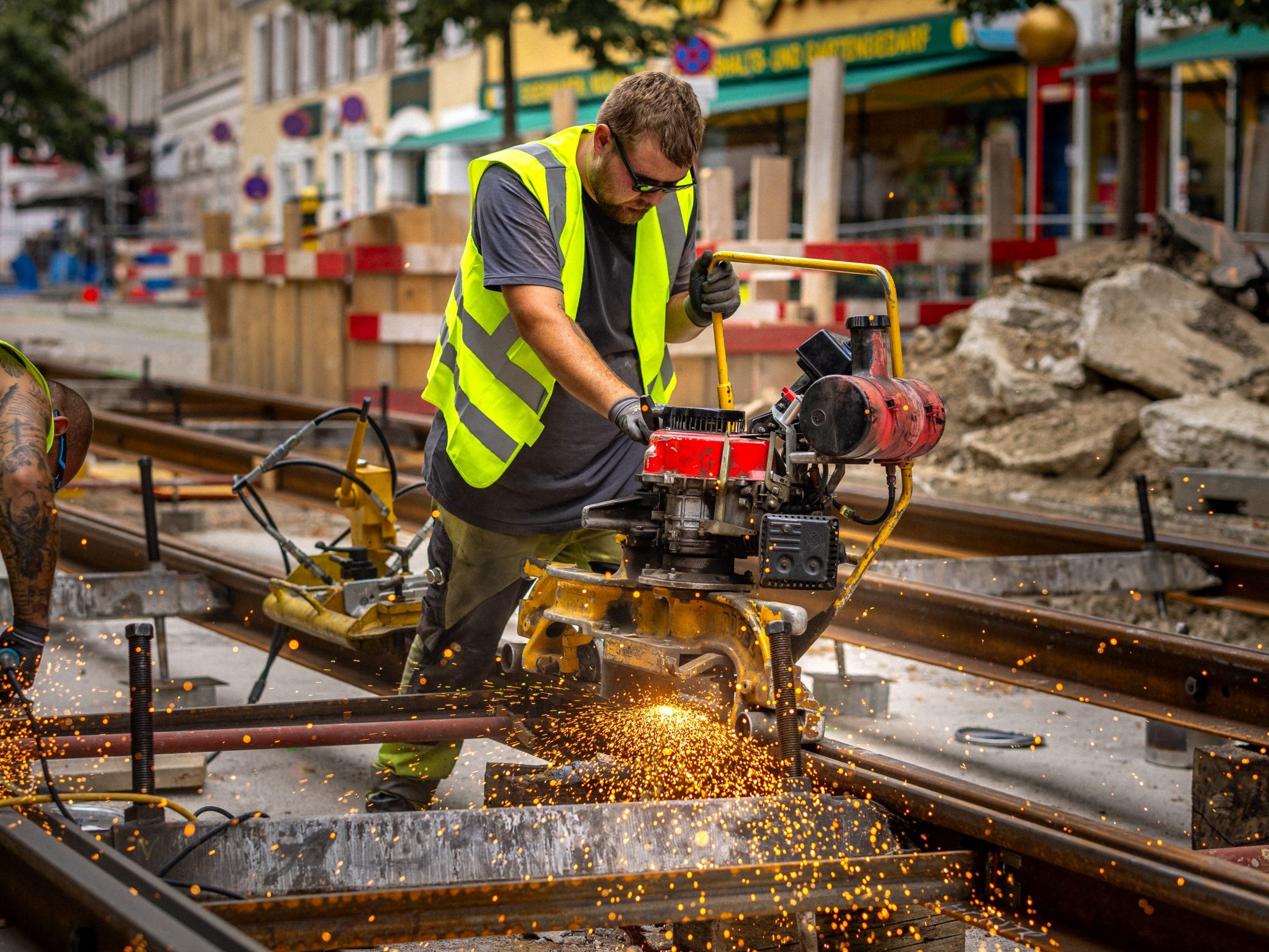 Die Gleisarbeiten der Wiener Linien schreiten voran.
