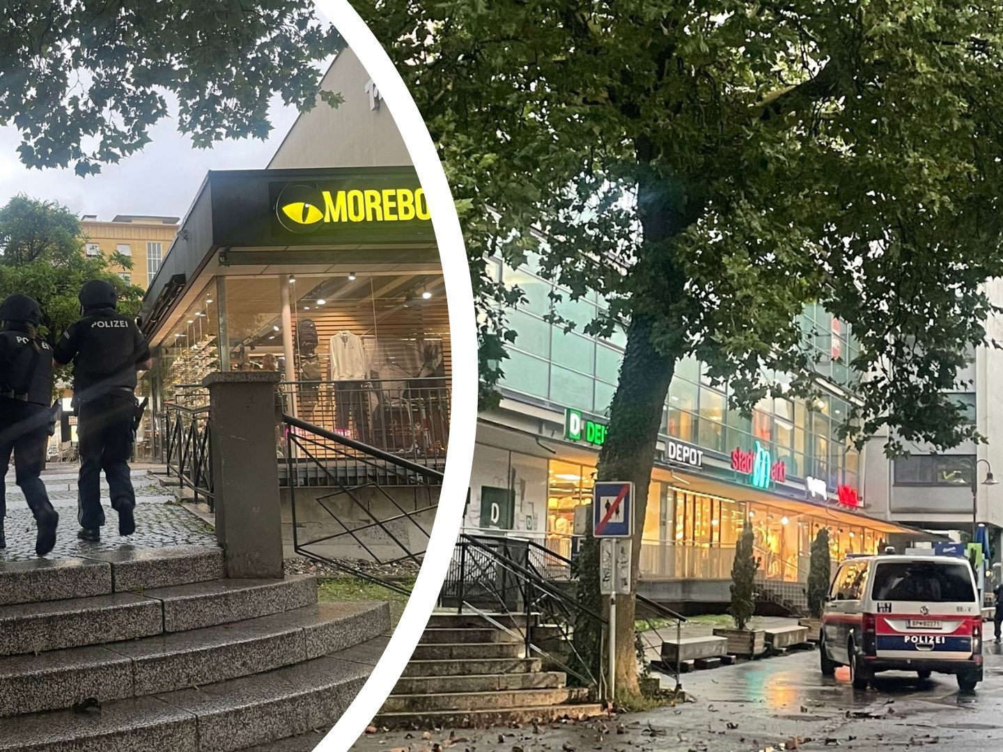 Großeinsatz beim Stadtmarkt Dornbirn Großeinsatz beim Stadtmarkt Dornbirn