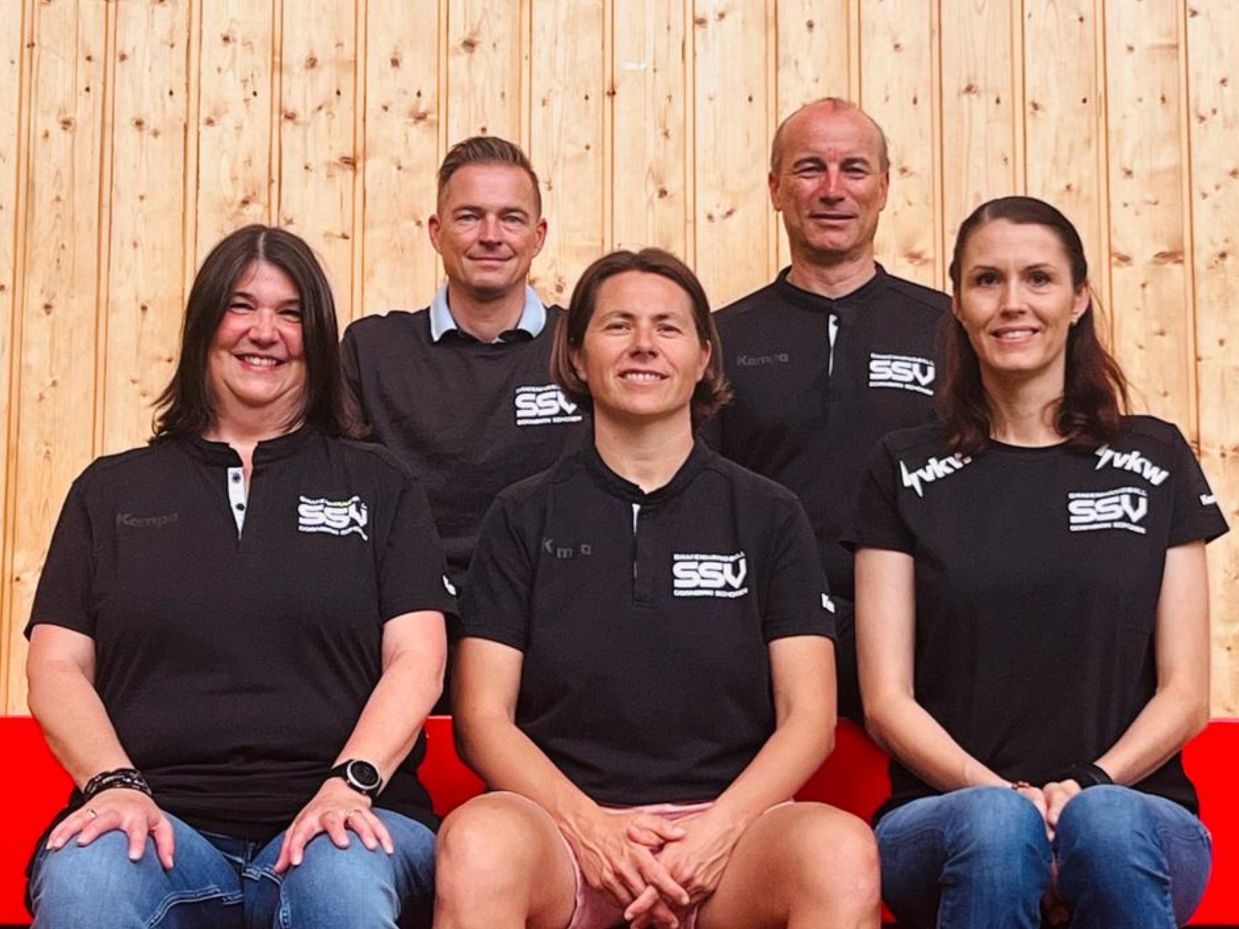 Der Vorstand des SSV Dornbirn-Schoren mit Bianca Sagmeister, Hanno Nußbaumer, Sabine Kainrath, Christoph Scheiderbauer und Gabriela Gregor.