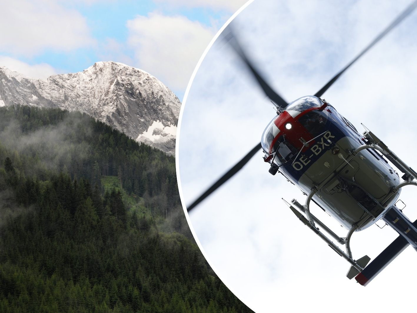 Die erschöpfte Gruppe setzte einen Notruf ab und wurde von einem Polizeihubschrauber geborgen. (Symbolbid)