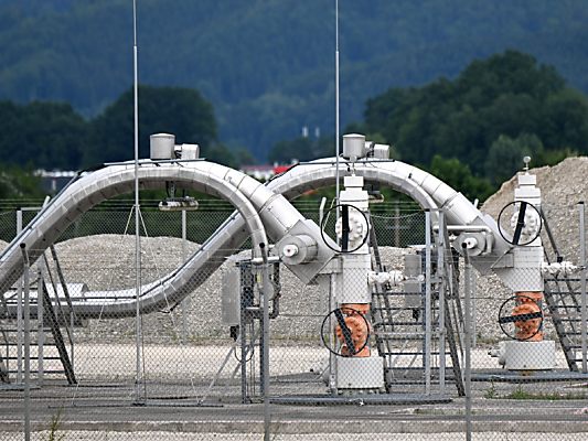 Leitungsrohre in der Gasspeicherstation Haidach