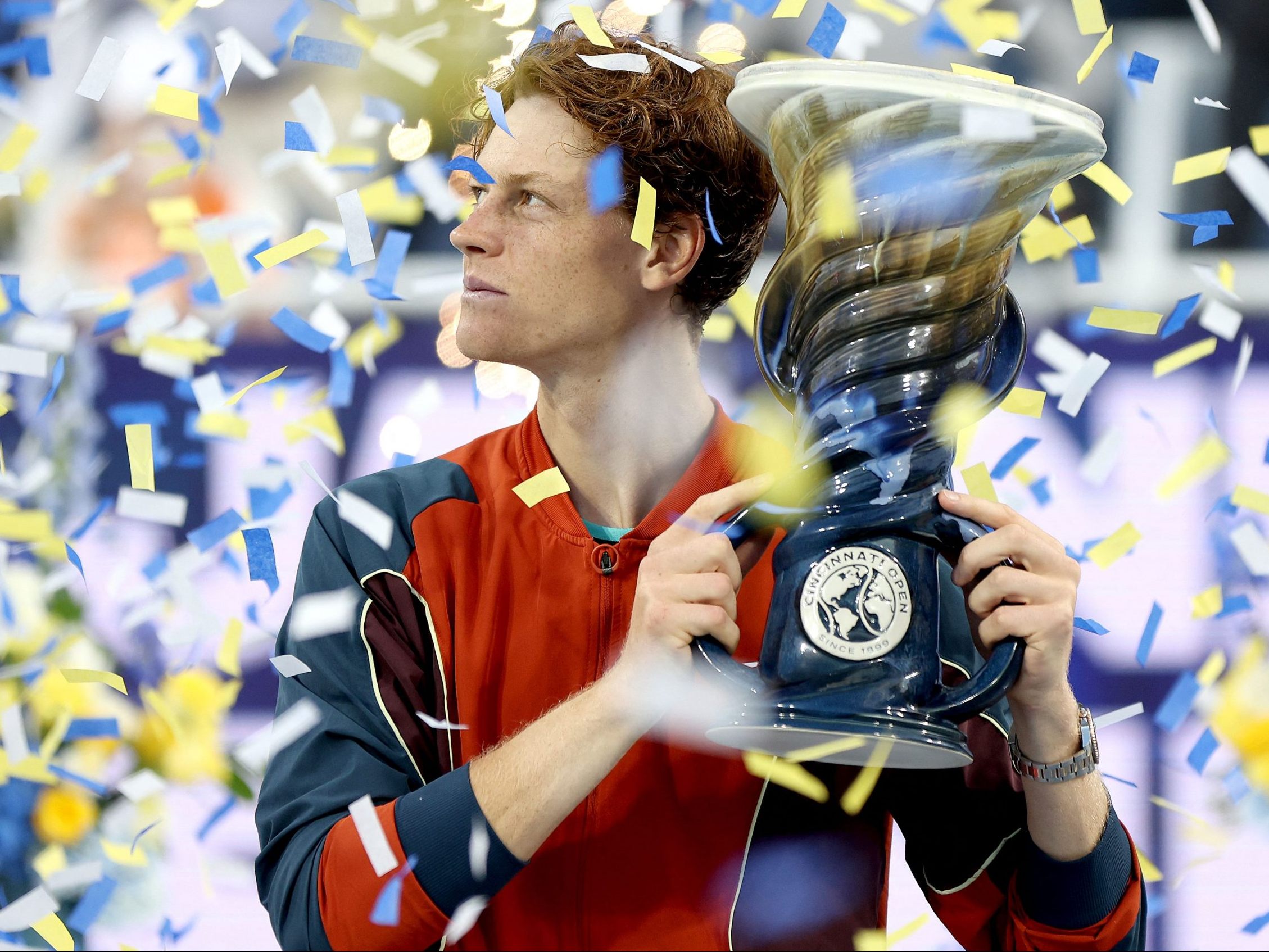 Erst am vergangenen Montag gewann Sinner die Cincinnati Open. Erst am vergangenen Montag gewann Sinner die Cincinnati Open.