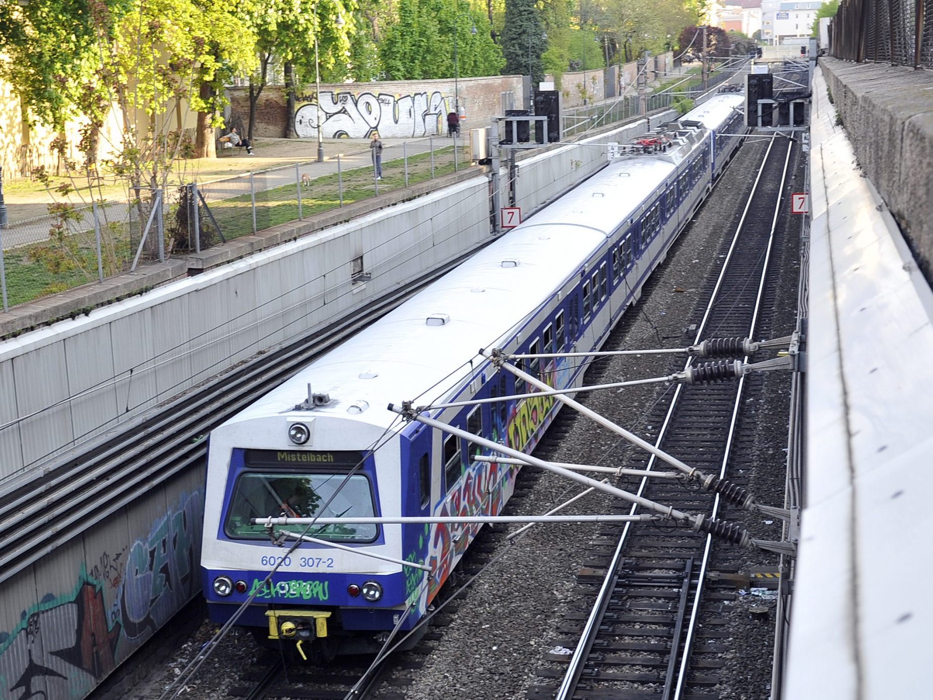 Die Wiener Stammstrecke der S-Bahn ist bis Meidling unterbrochen.