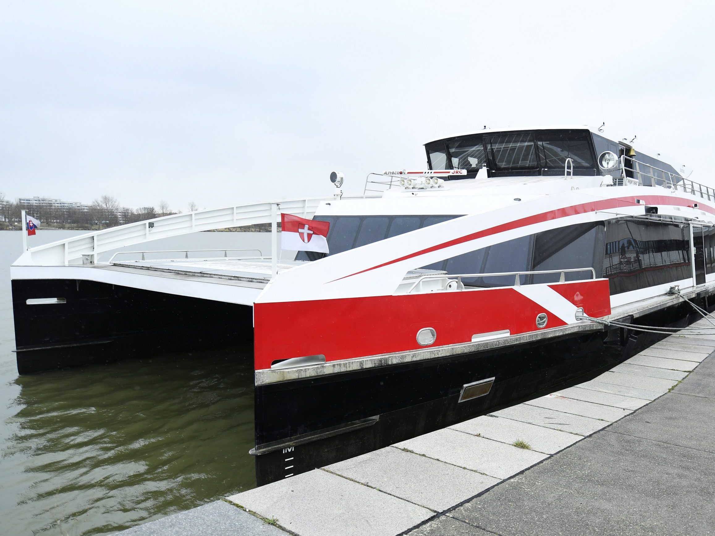 Der Twin City Liner wurde am Wiener Donaukanal bei der Ostbahnbrücke beschädigt.