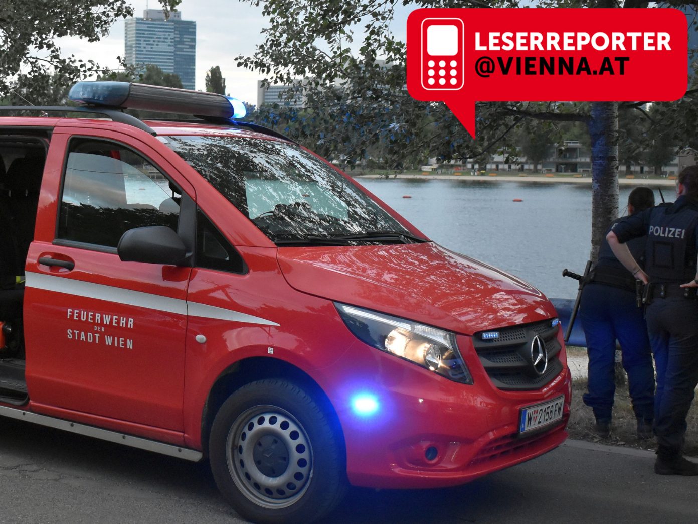 Bei der Alten Donau in Wien kam es zu einem Großeinsatz. Bei der Alten Donau in Wien kam es zu einem Großeinsatz.