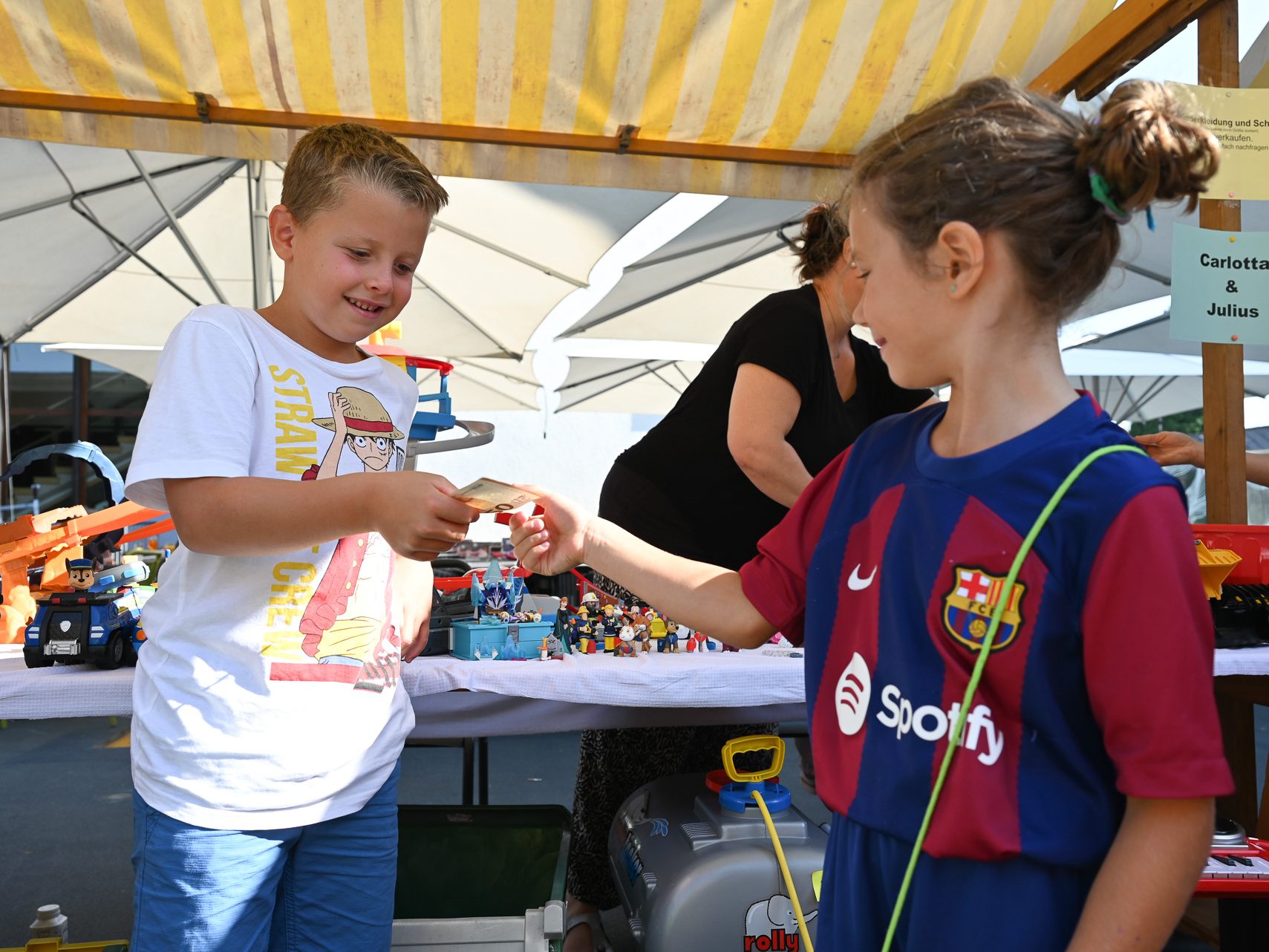 Beim Kinderflohmarkt wechselten am Wochenende Spielsachen, Plüschtiere und Spiele ihre Besitzer. Beim Kinderflohmarkt wechselten am Wochenende Spielsachen, Plüschtiere und Spiele ihre Besitzer.