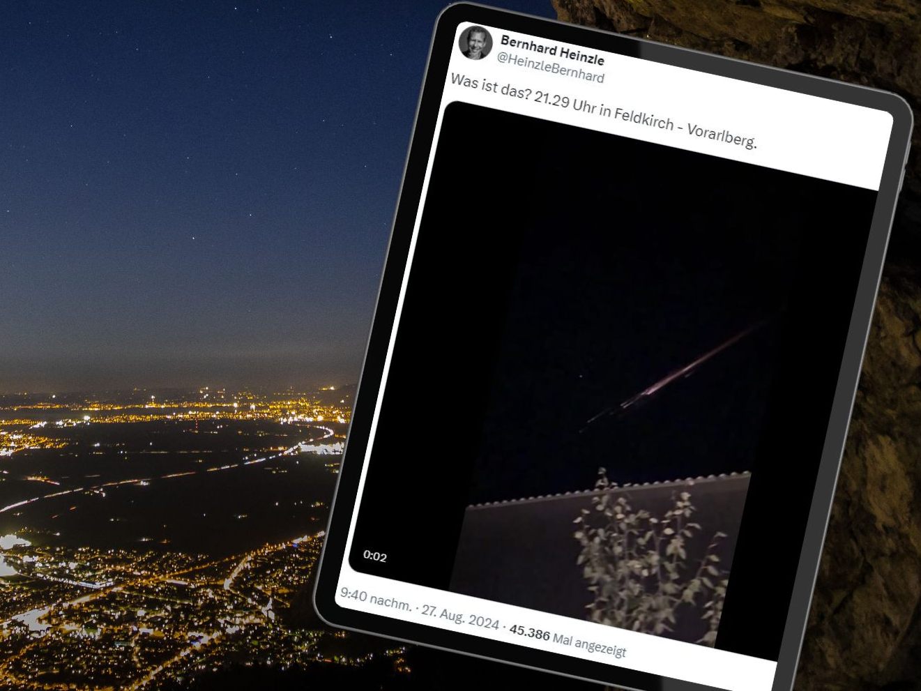 Nächtliches Spektakel am Vorarlberger Himmel Nächtliches Spektakel am Vorarlberger Himmel