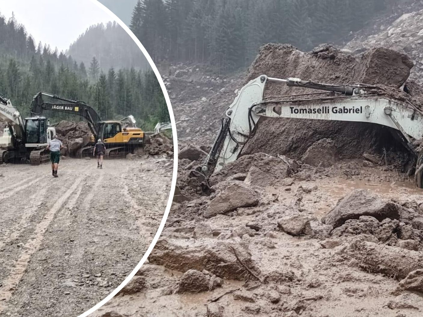 Neuerlicher Murenabgang auf die Silvretta Hochalpenstraße. Neuerlicher Murenabgang auf die Silvretta Hochalpenstraße.