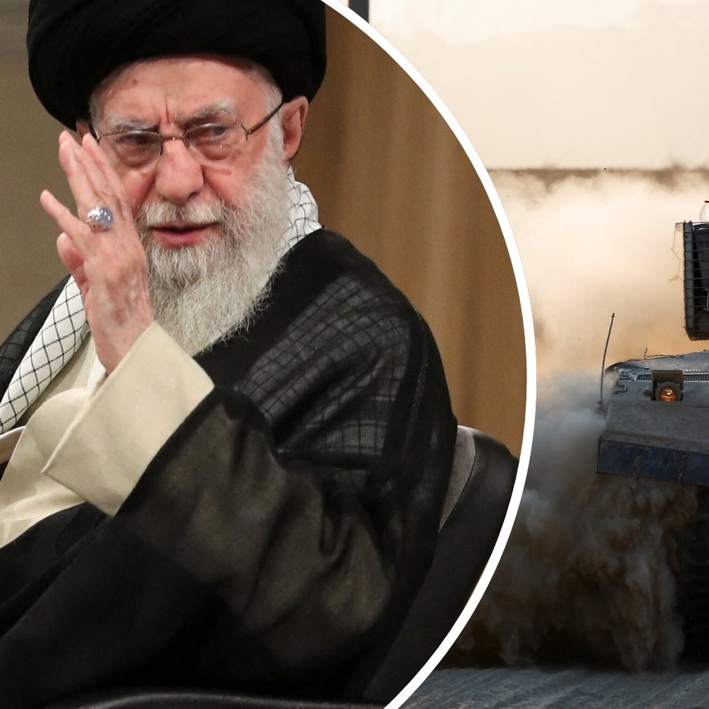 Ayatollah Khamenei (l.) droht Israel seit Wochen mit einem Angriff.