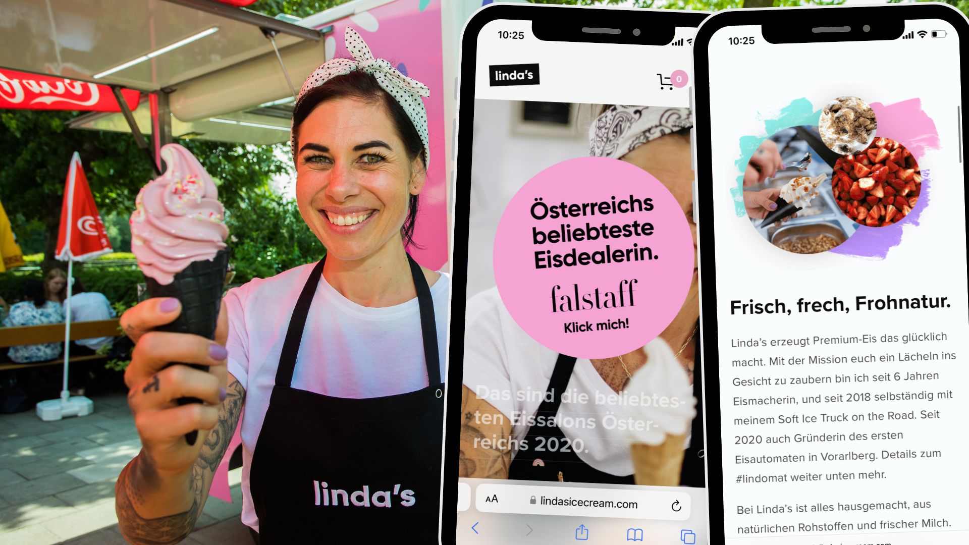 Lindas Icecream begeistert seit Jahren Eisliebhaber mit einer Vielzahl von köstlichen Eissorten. Lindas Icecream begeistert seit Jahren Eisliebhaber mit einer Vielzahl von köstlichen Eissorten.