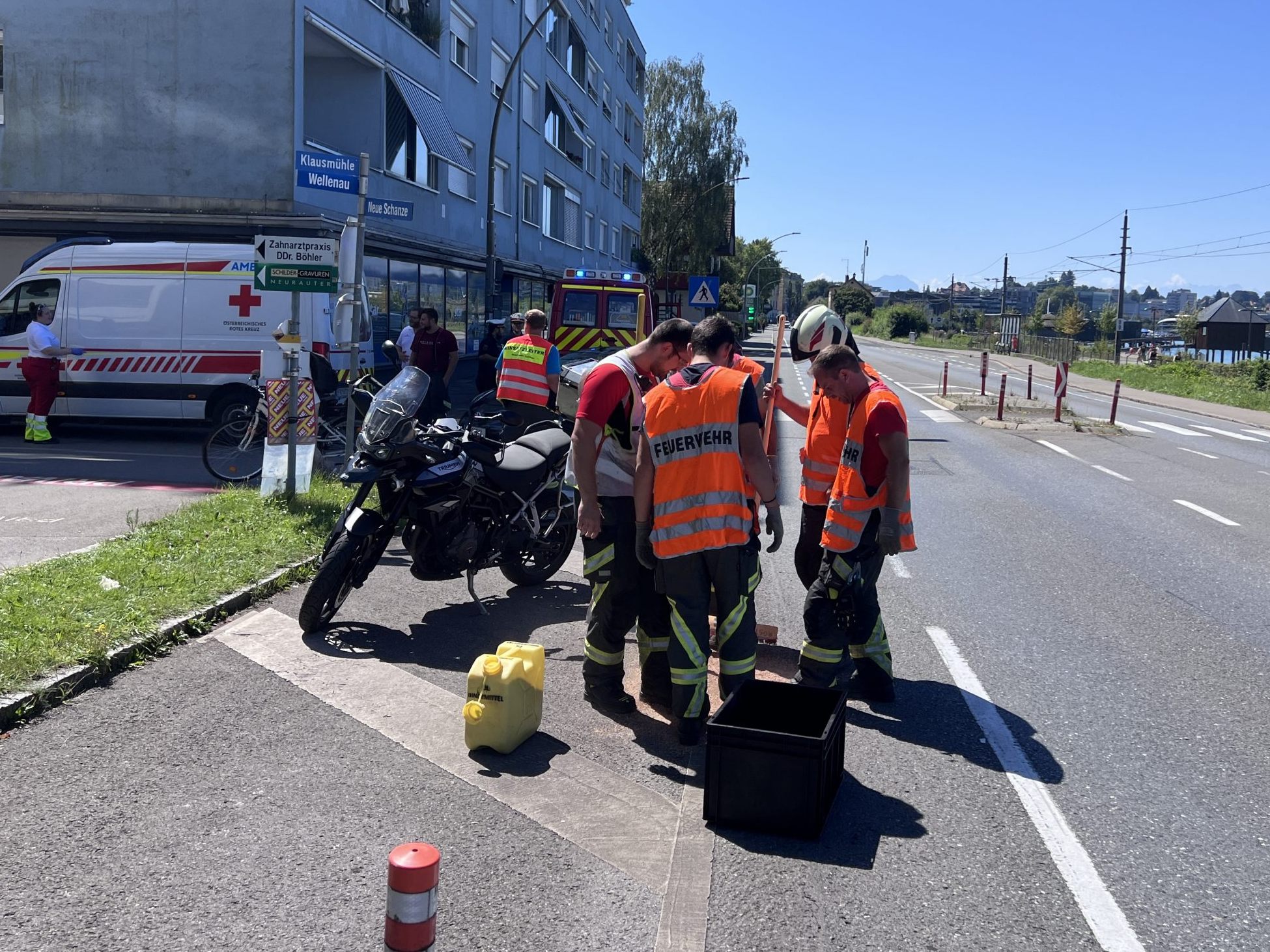 Die Unfallstelle in Lochau an der L190.