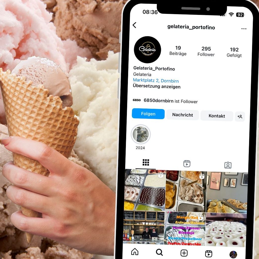 Die Gelateria Portofino in Dornbirn ist ein wahres Paradies für Eisliebhaber.