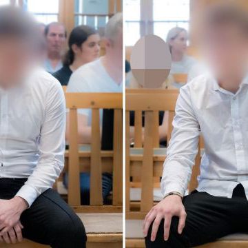 Der Erstangeklagte (l.) und der Zweitangeklagte (r.) am Mittwoch im Gerichtssaal am Landesgericht Feldkirch.