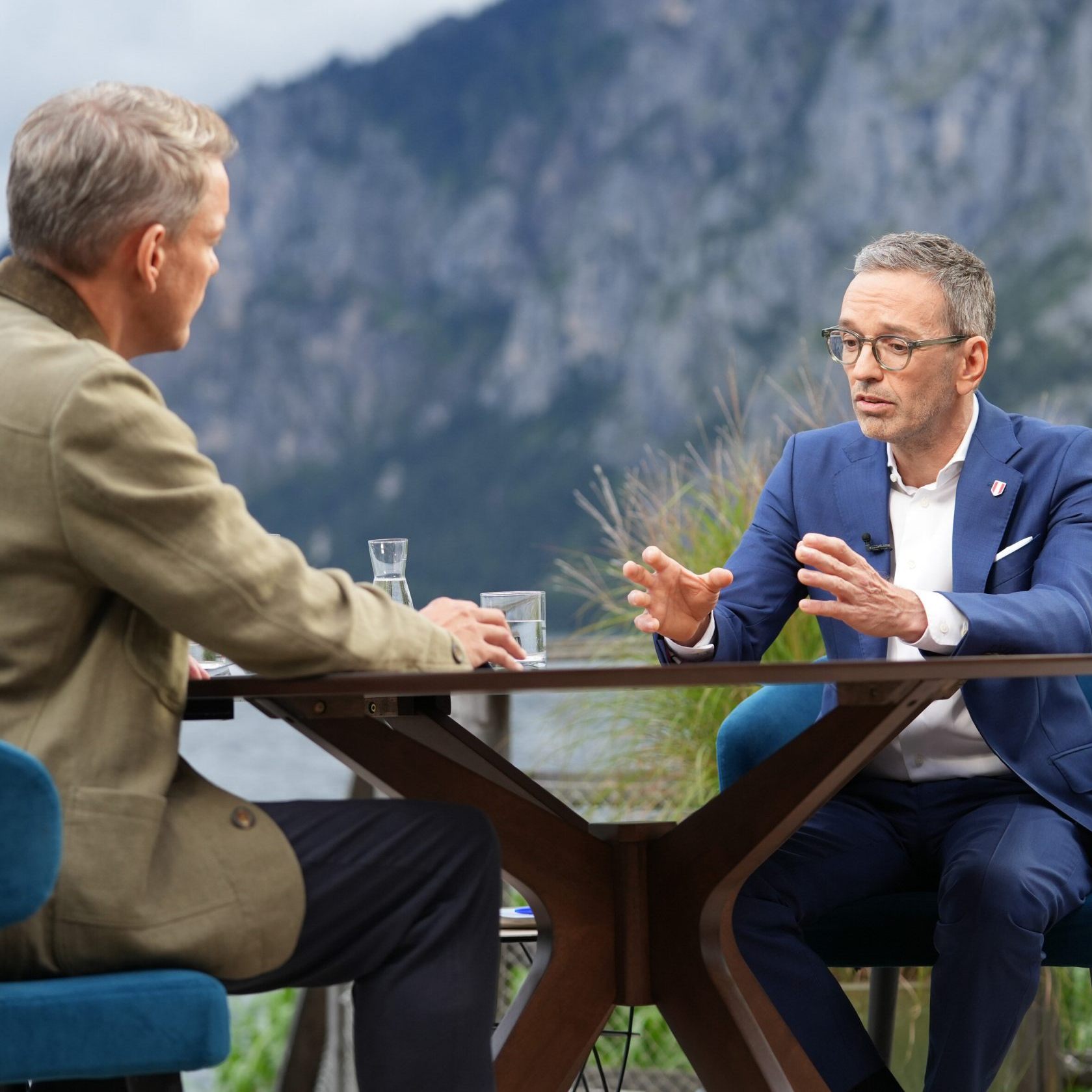 Martin Thür im Gespräch mit Herbert Kickl.