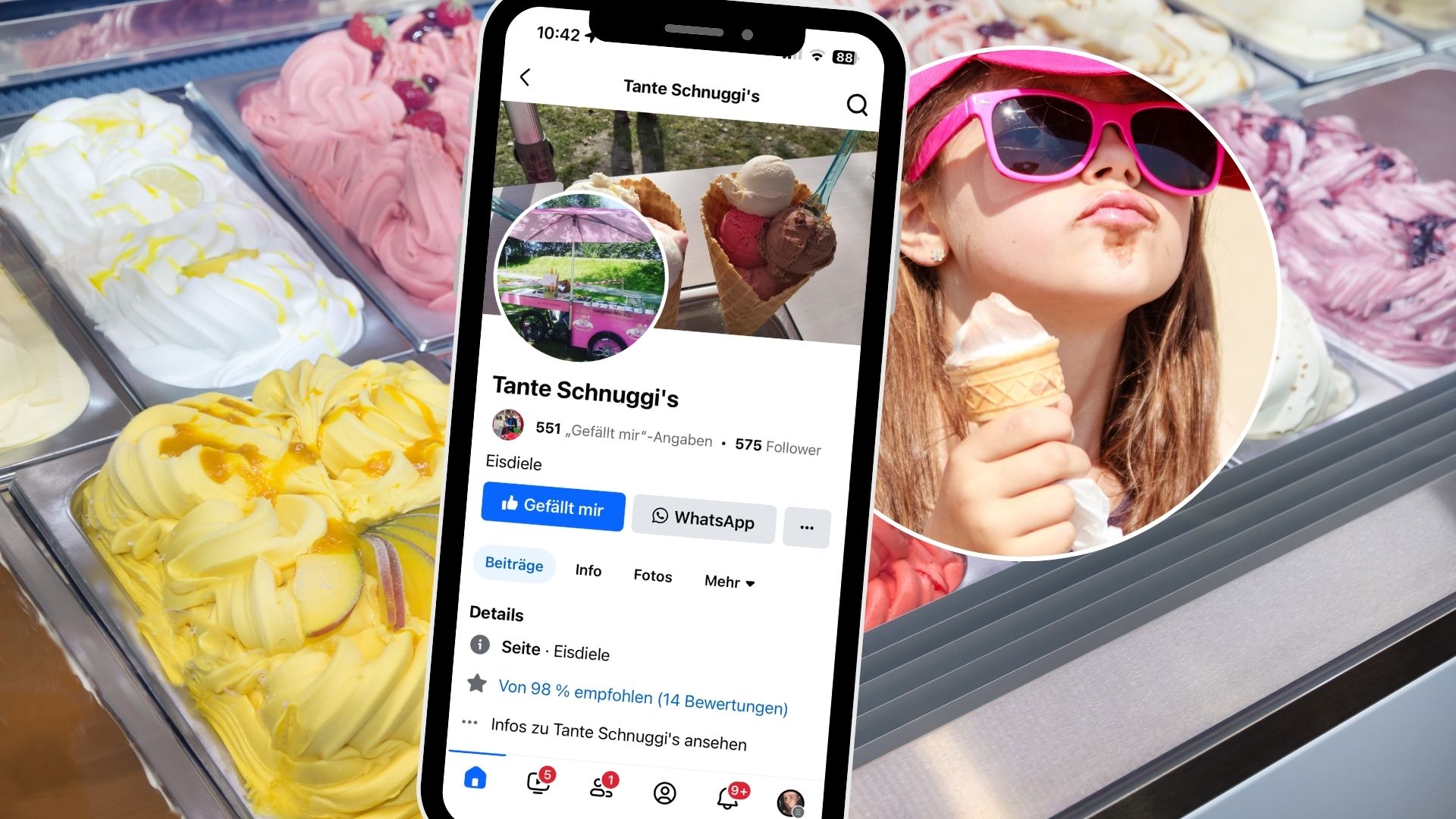 Direkt am Alten Rhein hat sich ein ganz besonderer Ort für Eisliebhaber etabliert: Tante Schnuggi’s Eisfahrrad. Direkt am Alten Rhein hat sich ein ganz besonderer Ort für Eisliebhaber etabliert: Tante Schnuggi’s Eisfahrrad.