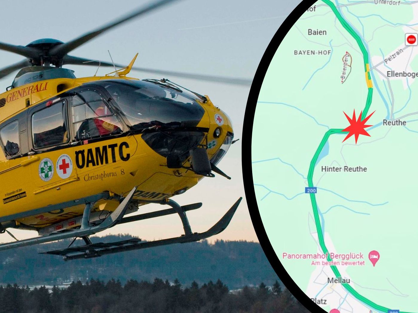 Eine 48-Jährige wurde bei einem Unfall in Reuthe schwer verletzt. Eine 48-Jährige wurde bei einem Unfall in Reuthe schwer verletzt.
