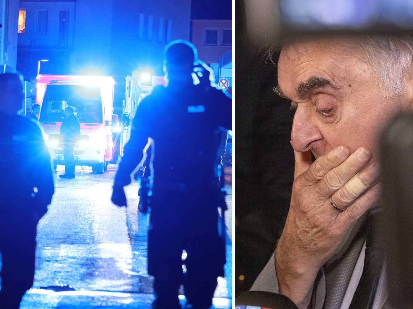 Bei der Messerattacke während einer Jubiläumsfeier in der Stadt Solingen sind nach neuen Angaben der Polizei acht Menschen verletzt worden, fünf davon schwer. Bei der Messerattacke während einer Jubiläumsfeier in der Stadt Solingen sind nach neuen Angaben der Polizei acht Menschen verletzt worden, fünf davon schwer.