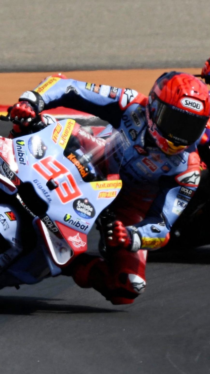 Marquez beim Sieg im gestrigen Sprint vor dem Leader in der WM, Jorge Martin.