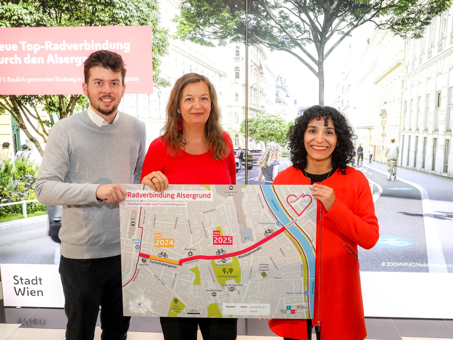 Radfahrende in Wien-Alsergrund bekommen neue Möglichkeiten.